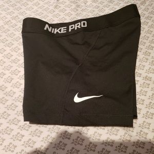 Black Nike womens pro shorts